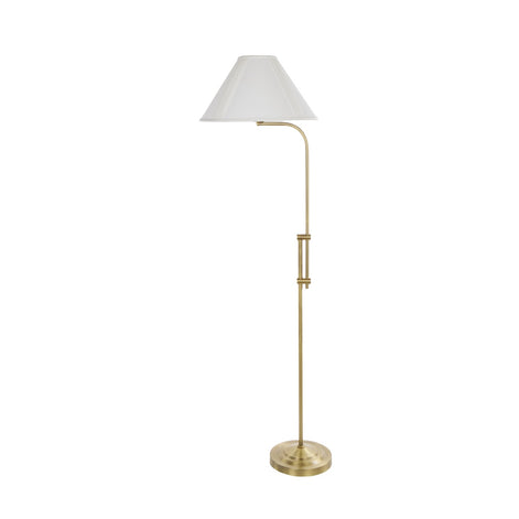 Home Reiss Floor Lamp Antique Brass & White