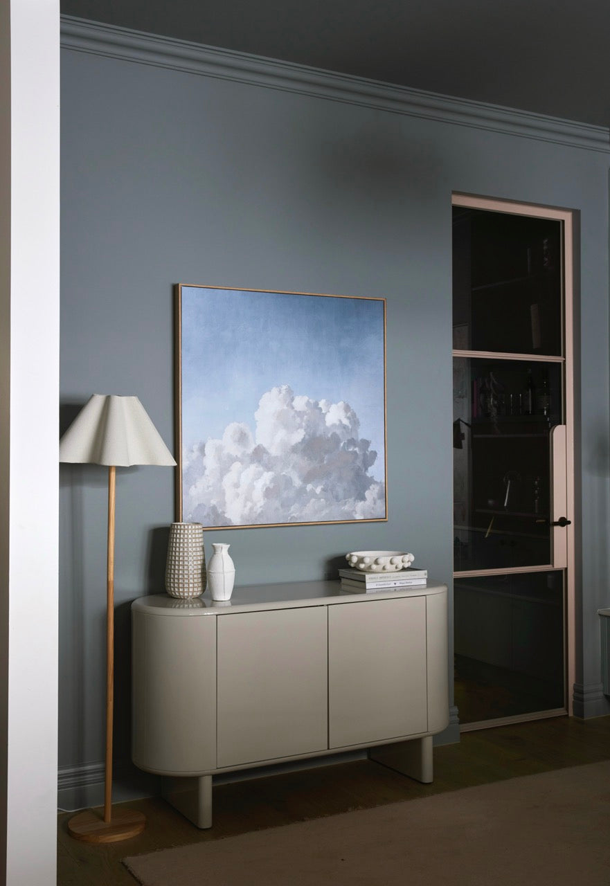 Cullen Wooden Floor Lamp White & Natural