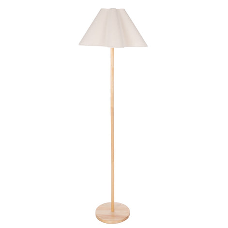 Cullen Wooden Floor Lamp White & Natural