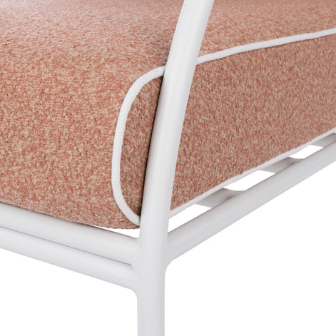 Reeve Outdoor Arm Chair Pink & White