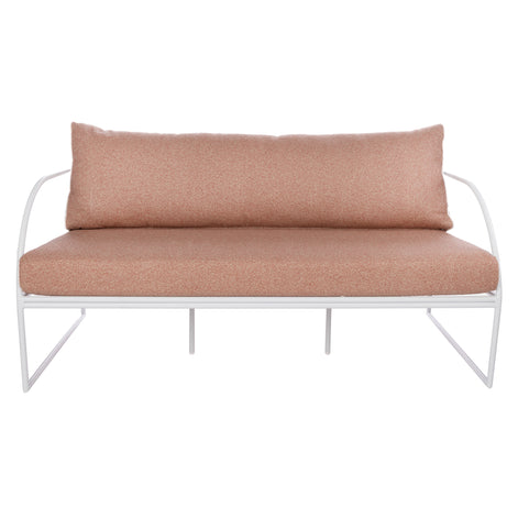 Reeve Outdoor 2 Seater Sofa Pink & White