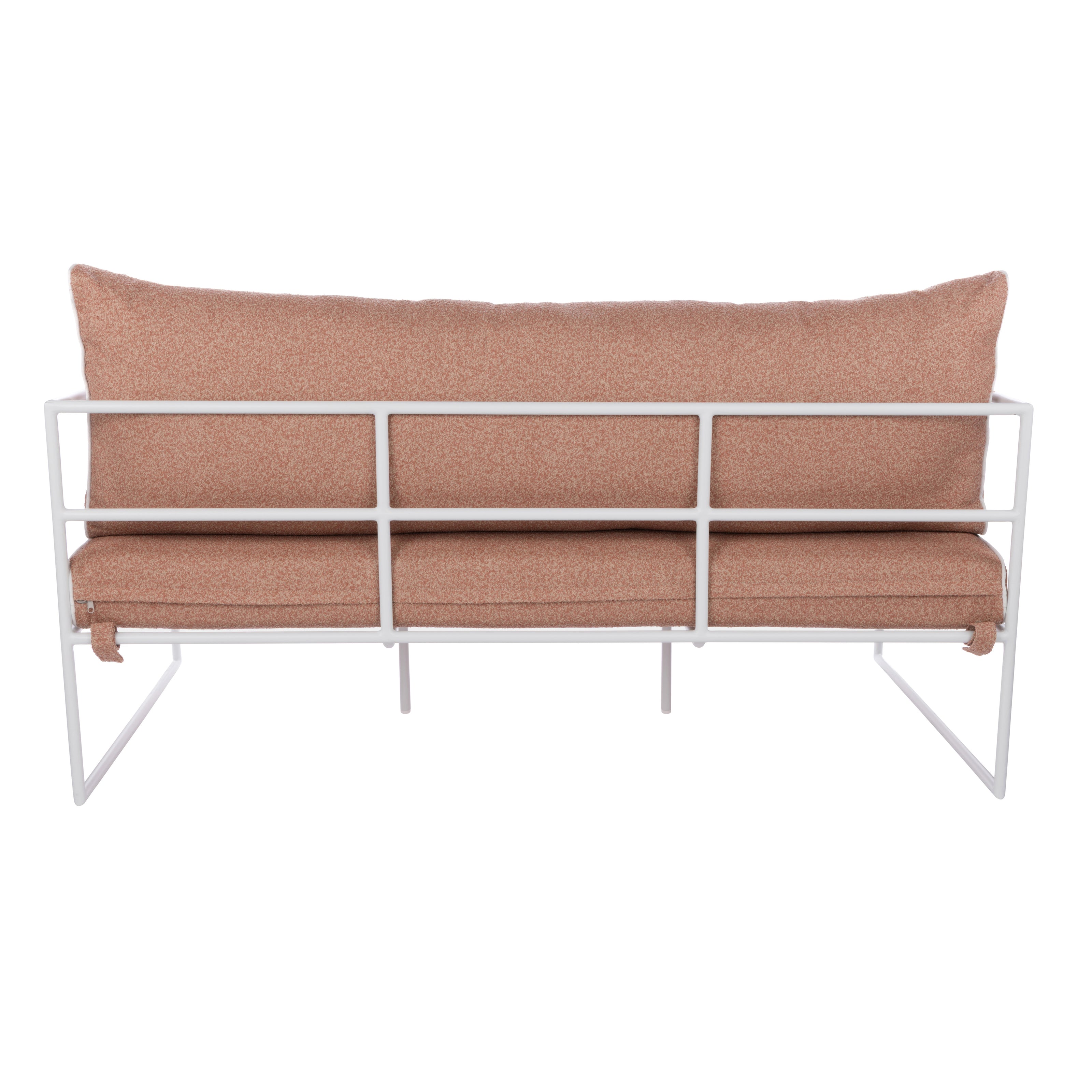 Reeve Outdoor 2 Seater Sofa Pink & White