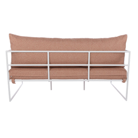 Reeve Outdoor 2 Seater Sofa Pink & White