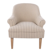 Everly Armchair Off White & Oak White Wash