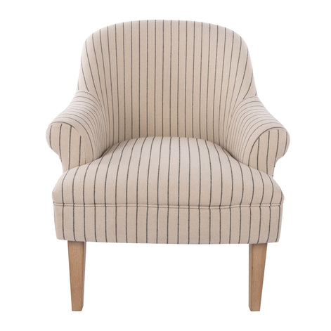 Everly Armchair Off White & Oak White Wash