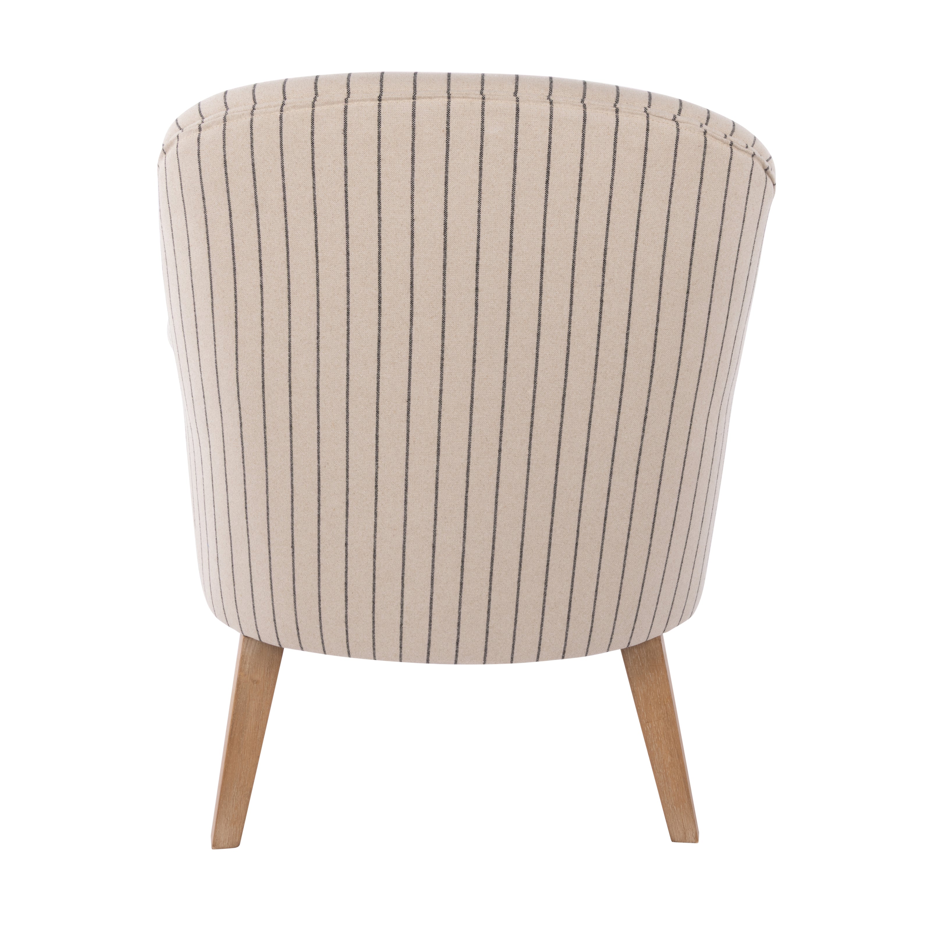 Everly Armchair Off White & Oak White Wash