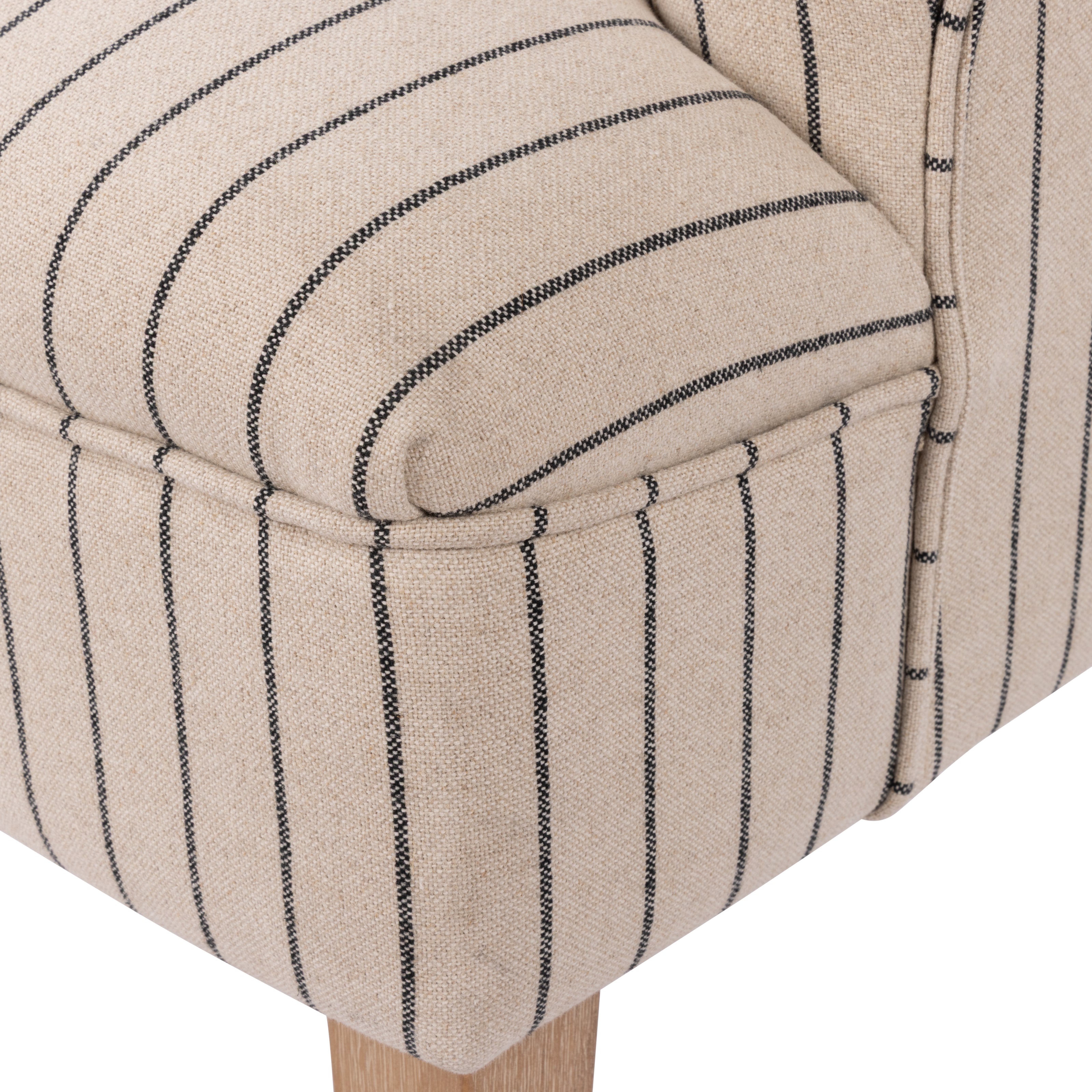 Everly Armchair Off White & Oak White Wash