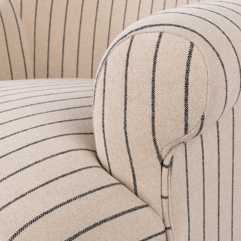 Everly Armchair Off White & Oak White Wash