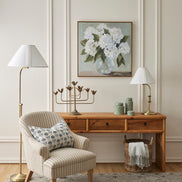 Everly Armchair Off White & Oak White Wash