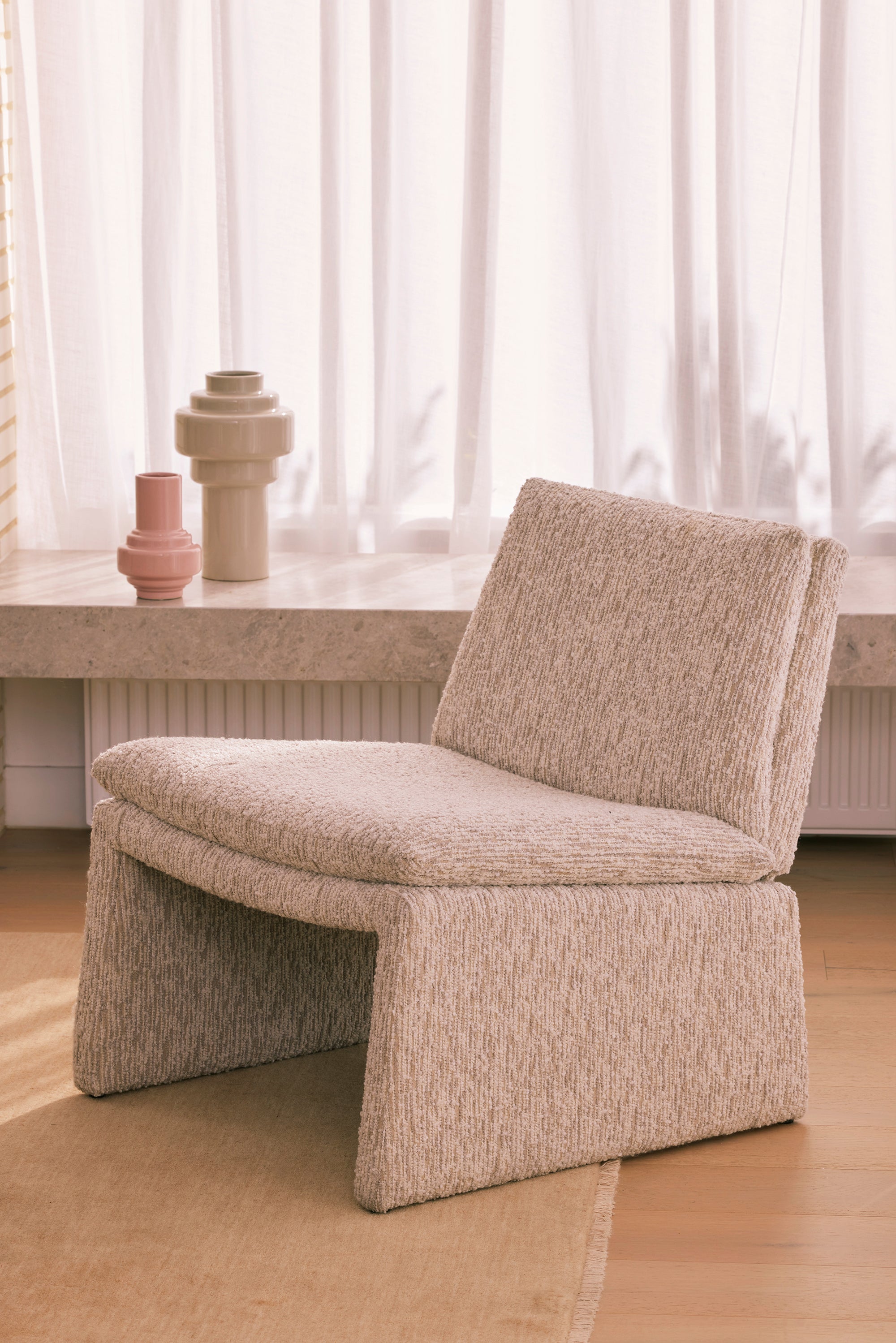 Austin Accent Chair Off White & Taupe
