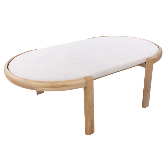Ashton Coffee Table White & Natural