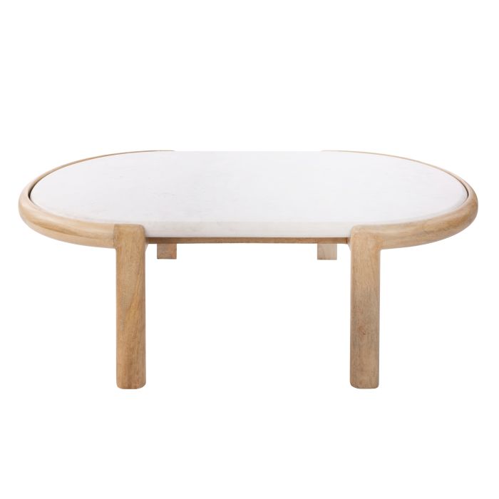 Ashton Coffee Table White & Natural
