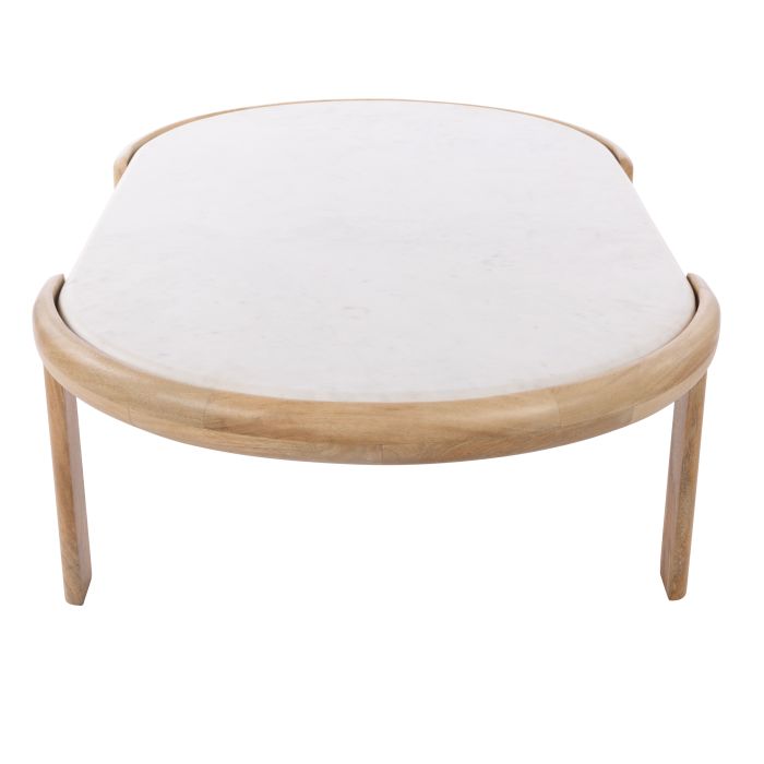 Ashton Coffee Table White & Natural