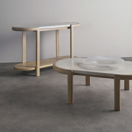 Ashton Coffee Table White & Natural