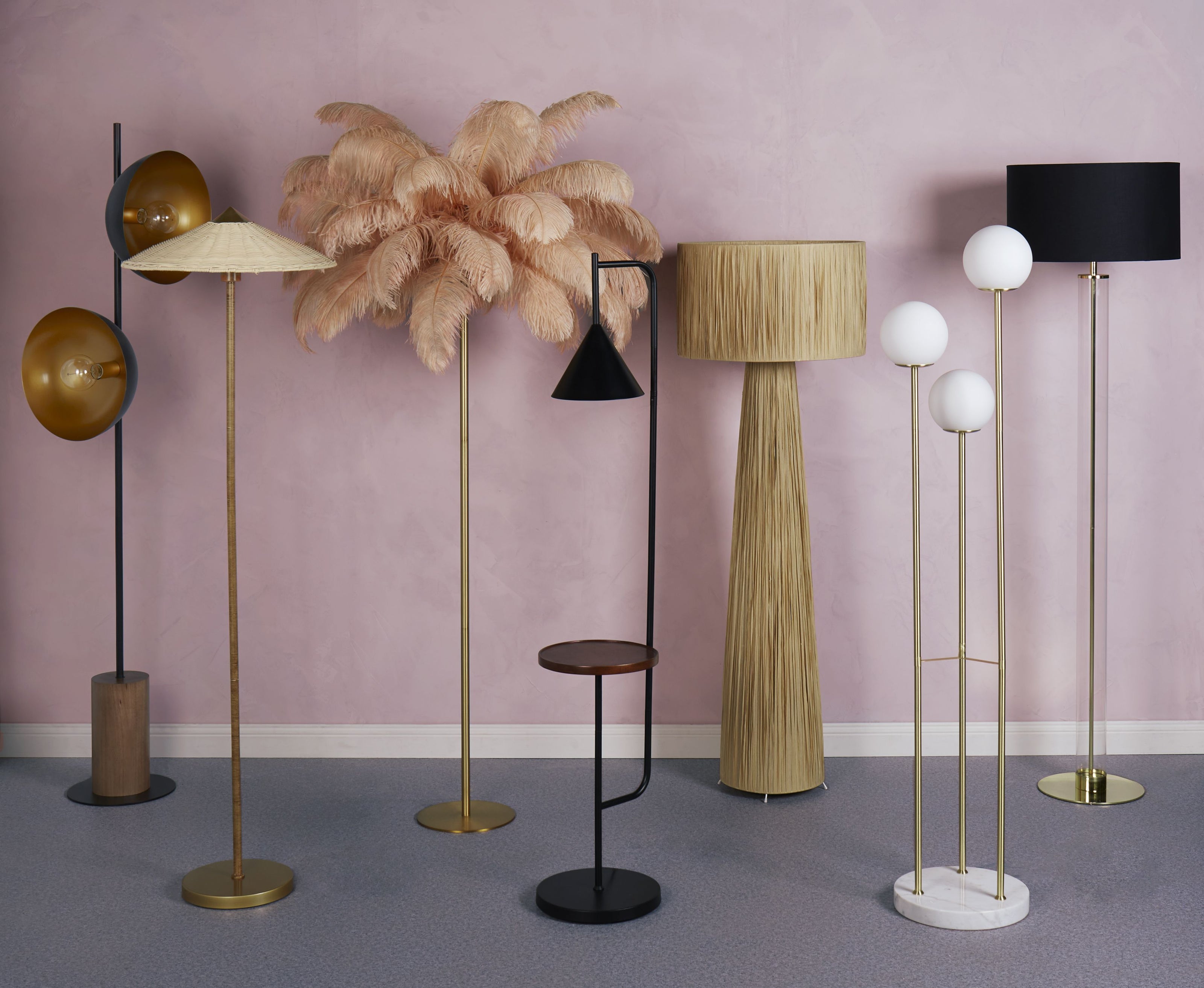 Spotlight Floor Lamp Black & Brass