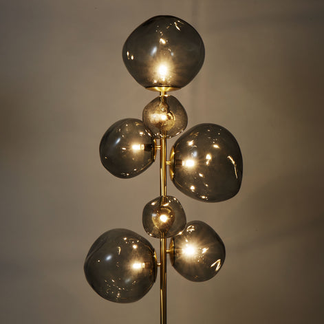 Athena Metallic Floor Lamp Black & Gold