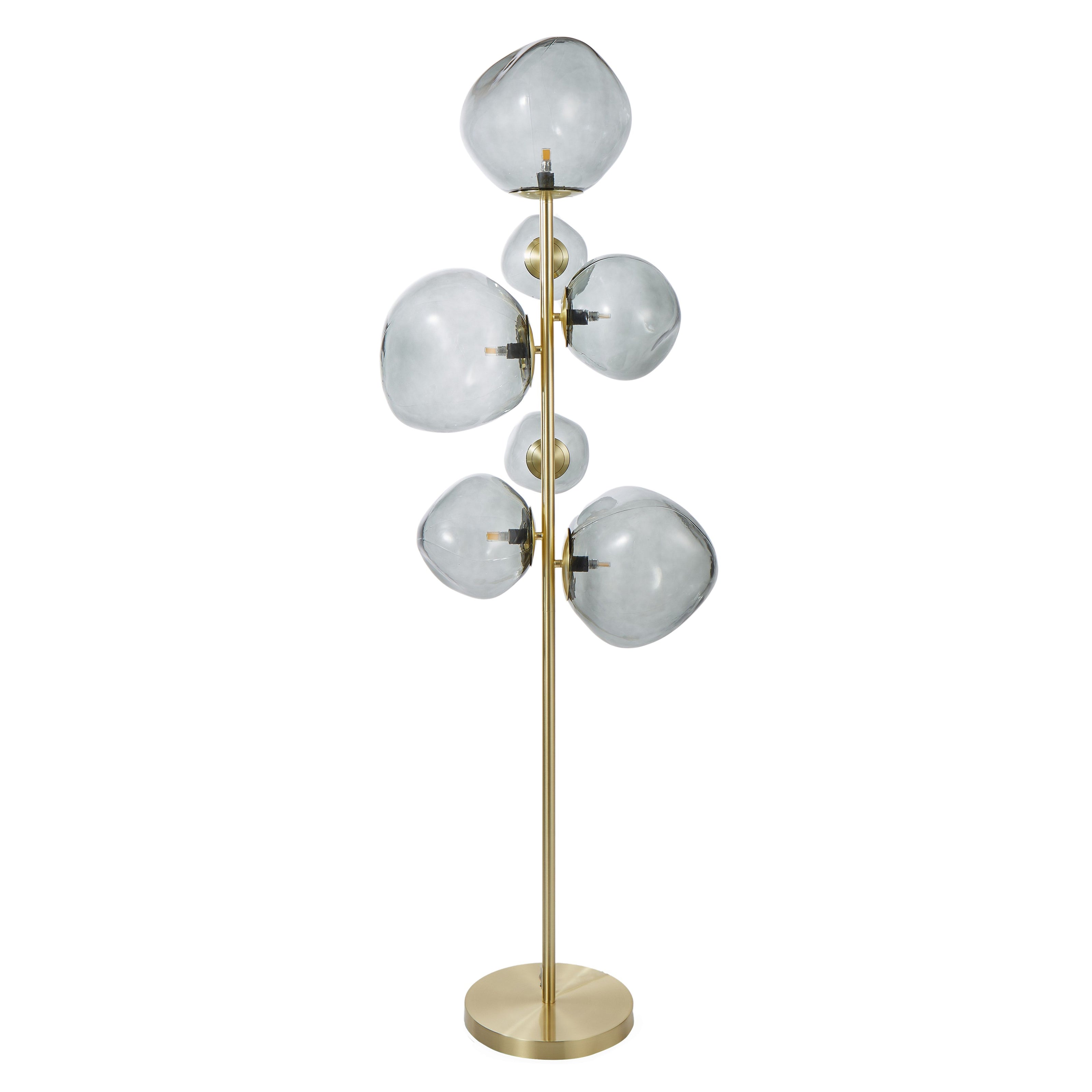Athena Metallic Floor Lamp Black & Gold