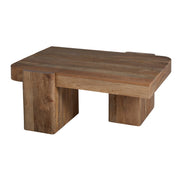 Wooden Block Coffee Table Natural