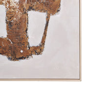 Lucca Hand Painted Wall Art Brown 100x5x150cm