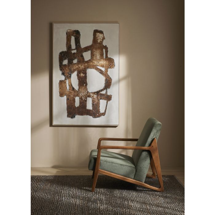 Lucca Hand Painted Wall Art Brown 100x5x150cm