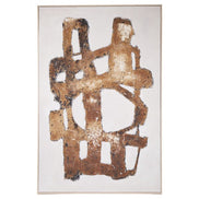Lucca Hand Painted Wall Art Brown 100x5x150cm