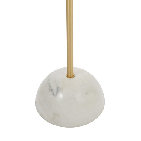 Atticus Floor Lamp Brass & White
