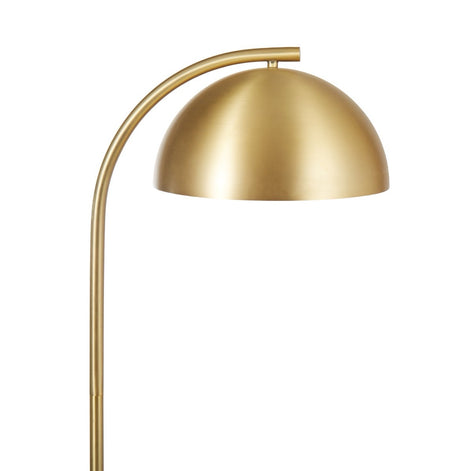 Atticus Floor Lamp Brass & White