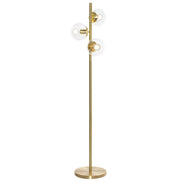 Amilla Floor Lamp Brushed Gold & Clear
