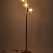 Amilla Floor Lamp Brushed Gold & Clear