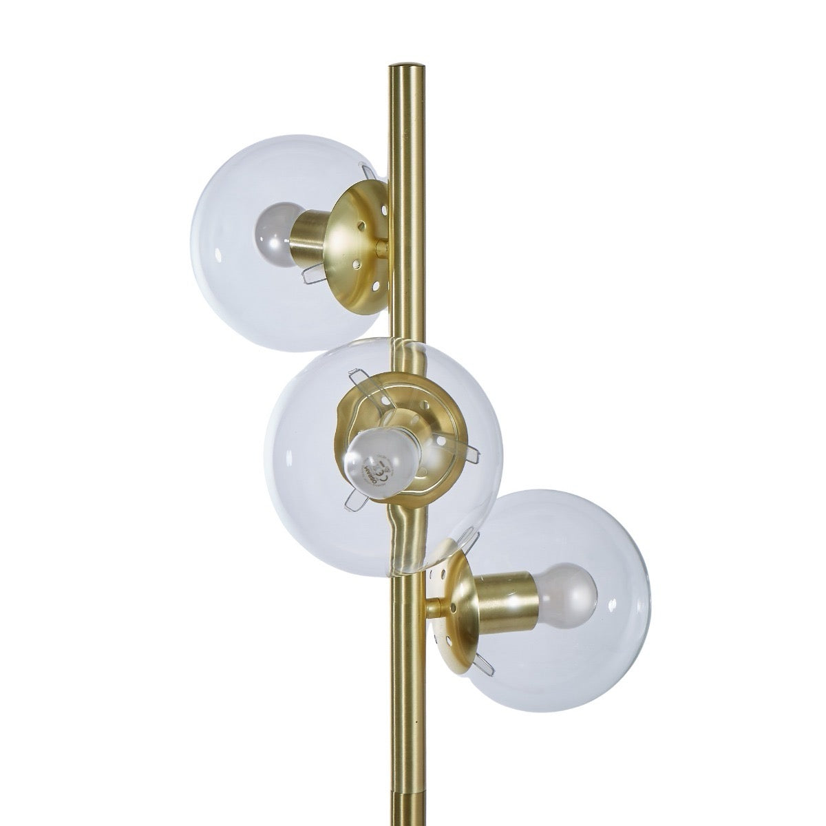 Amilla Floor Lamp Brushed Gold & Clear