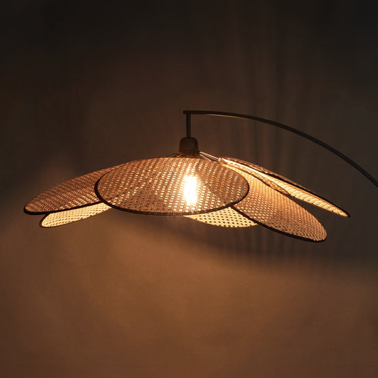 Fiore Floor Lamp Black & Natural