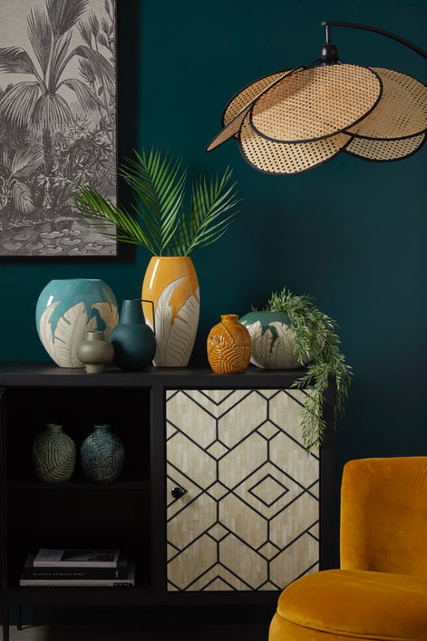 Fiore Floor Lamp Black & Natural