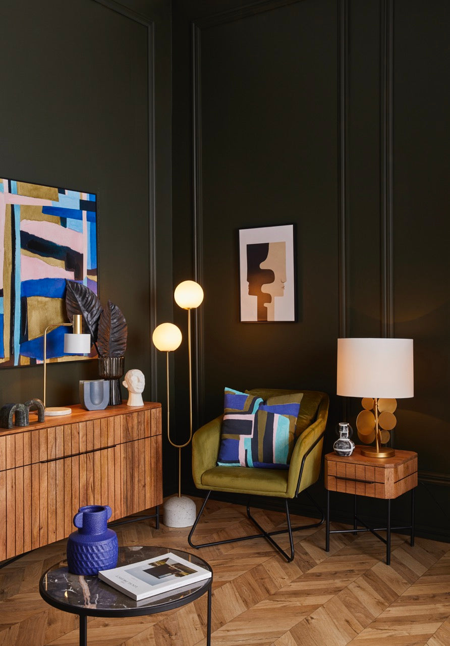 Tivoli Floor Lamp White & Gold