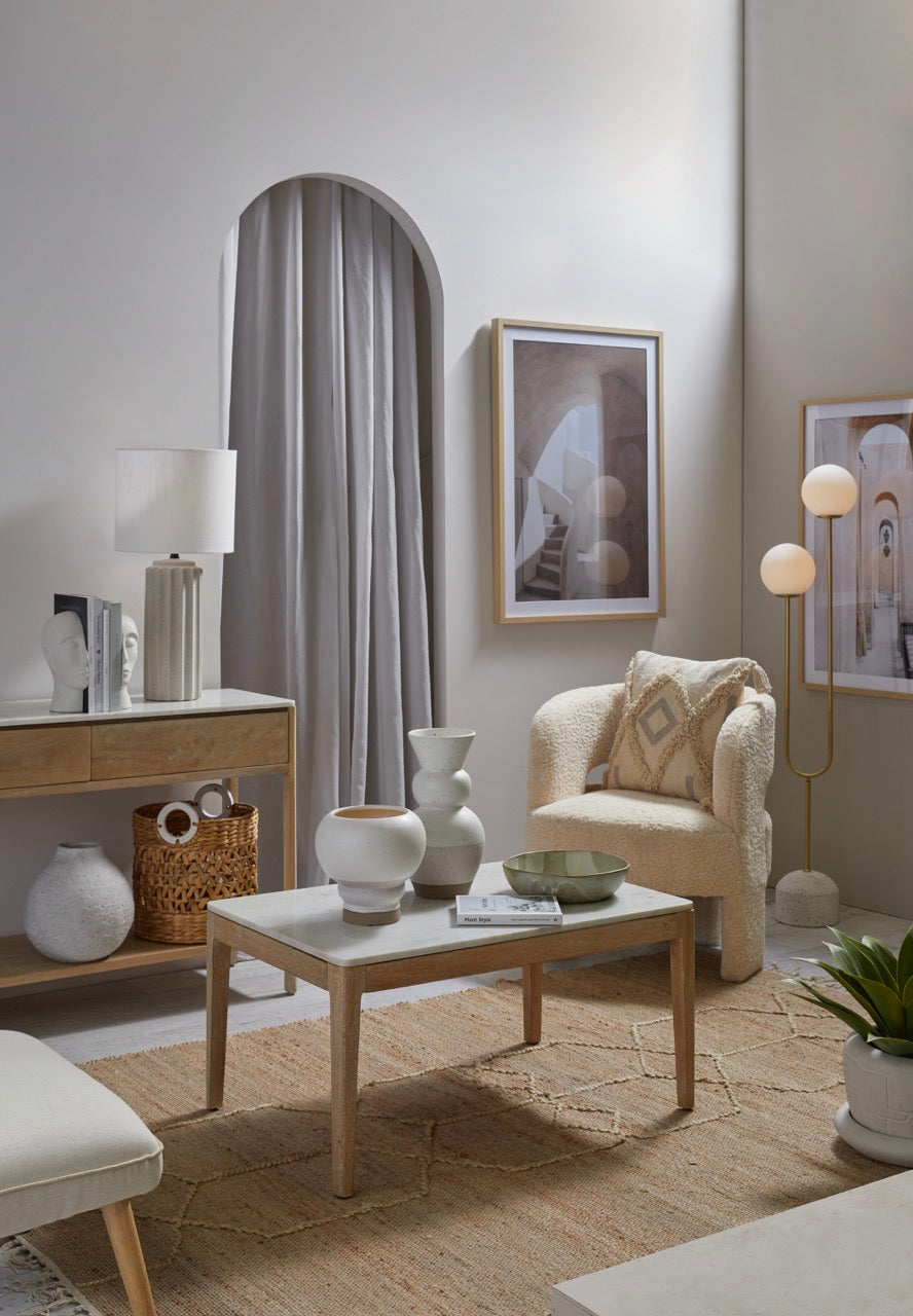 Tivoli Floor Lamp White & Gold