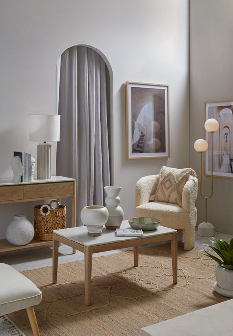 Tivoli Floor Lamp White & Gold