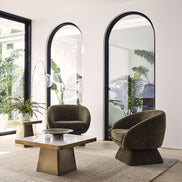 Cailen Floor Lamp Brass & White