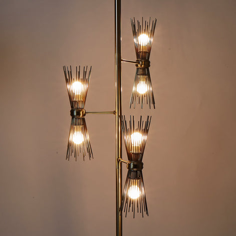 Pristine Deco Spike Floor Lamp Brass