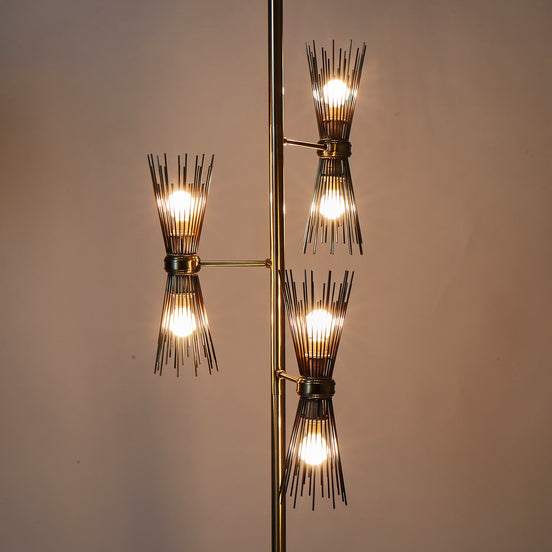 Pristine Deco Spike Floor Lamp Brass