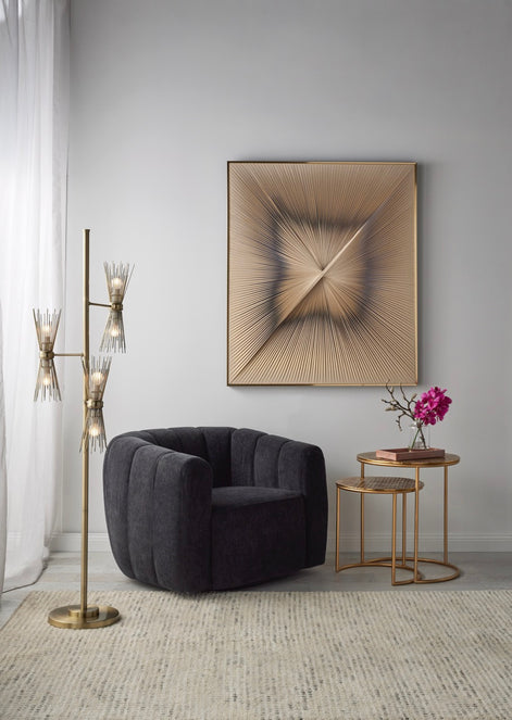 Pristine Deco Spike Floor Lamp Brass
