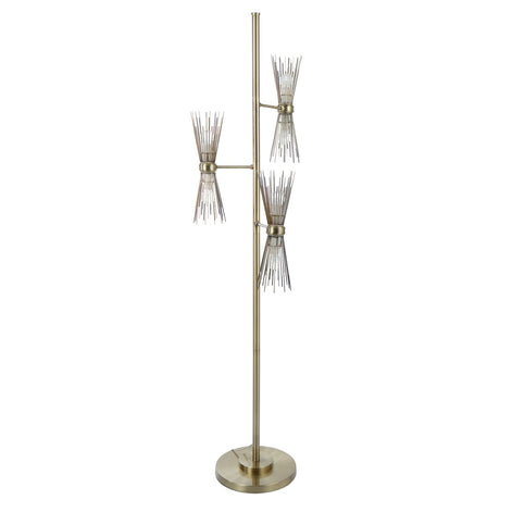 Pristine Deco Spike Floor Lamp Brass